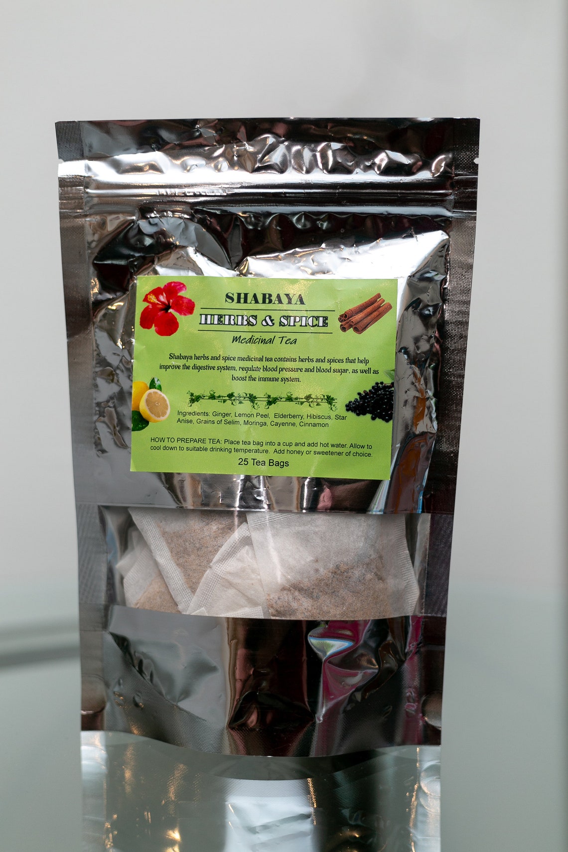 25 Herbal Tea Bags Natural Herbs and Spices Improves Etsy