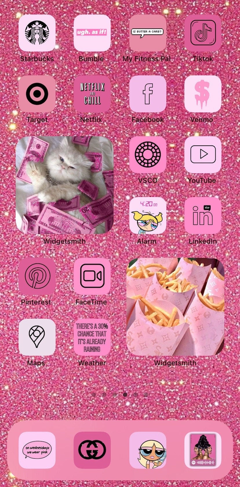 Aesthetic y2k × pink Home Screen Idea [TMNGjqzxKasp23RCJhaZ] by