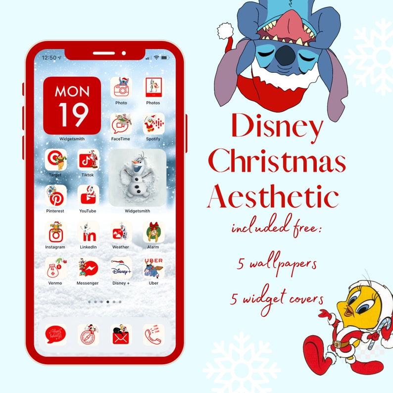 Disney Christmas iPhone App Icons Christmas iOS 14 App Disney Christmas iPhone App Icons Christmas iOS 14 App