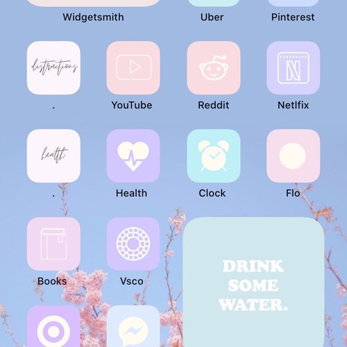 Minimalist Ios 14 App Icons Pastel Iphone App Icon Pack - Etsy