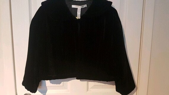 Diane Von Furstenberg Black silk/velvet evening bo