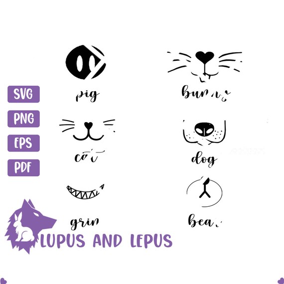 Download Digital File Animal Face Mask Svg Animal Mask Svg Animal Etsy