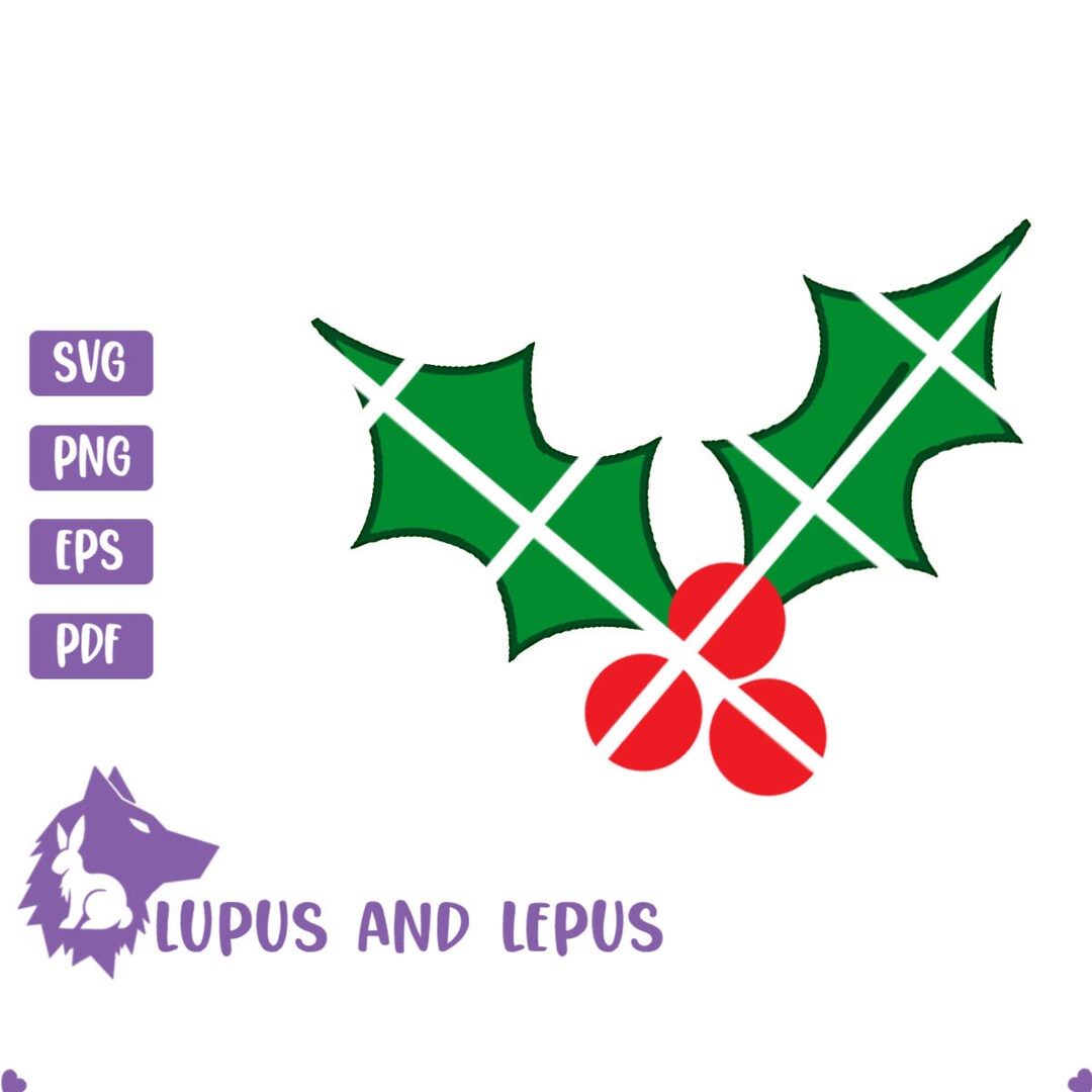 Digital File holly Svg Holly Leaf Svg Christmas Svg - Etsy