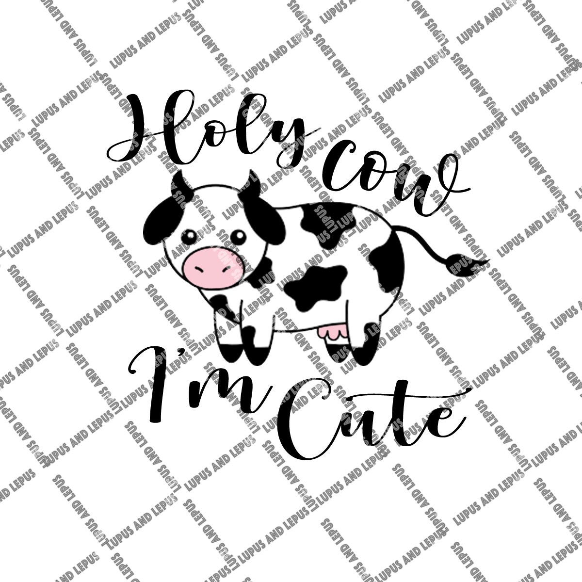 Download Digital File holy cow I'm cute baby svg baby shower | Etsy