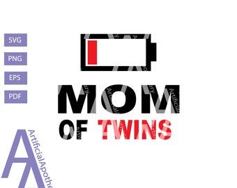 Digital File - mom of twins svg, mom svg, twin svg, twin shirt, baby svg, mothers day svg, mother's day svg, baby shower svg, pregnancy svg