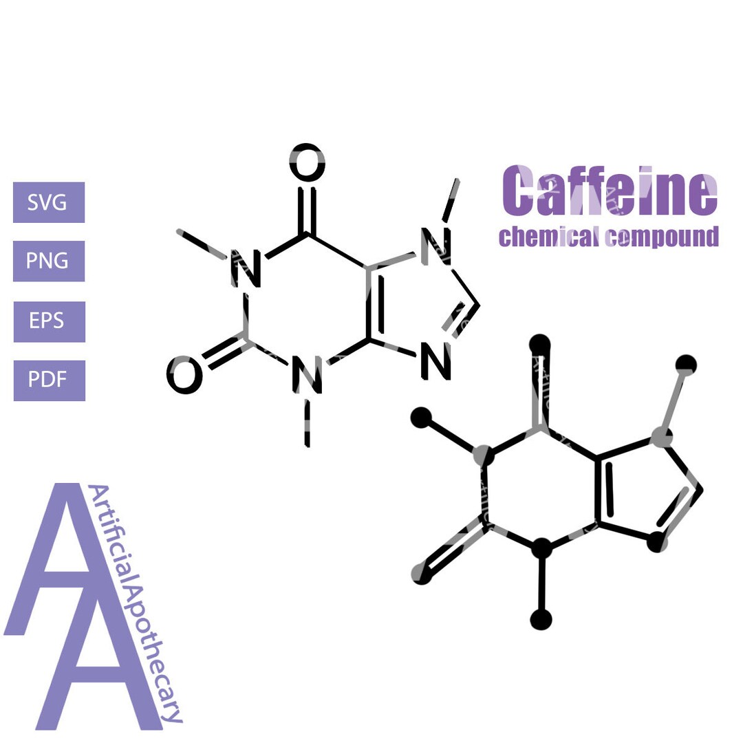 DIGITAL FILE - Caffeine Svg, Chemical Compound, Chemistry Svg, Coffee ...
