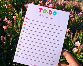 To Do List Notepads | Planners | Task List | Cute To Do List Notepad | 5x7 Notepad | Lined Notepad | Mini Notepad