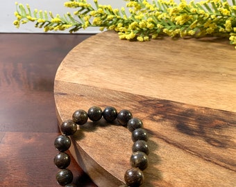 Bronzite Beaded Bracelet 10mm | Handmade Men and Women Stretchy Bracelet | Genuine Gemstone | Healing Crystal Bracelet | Spiritual Bracelet