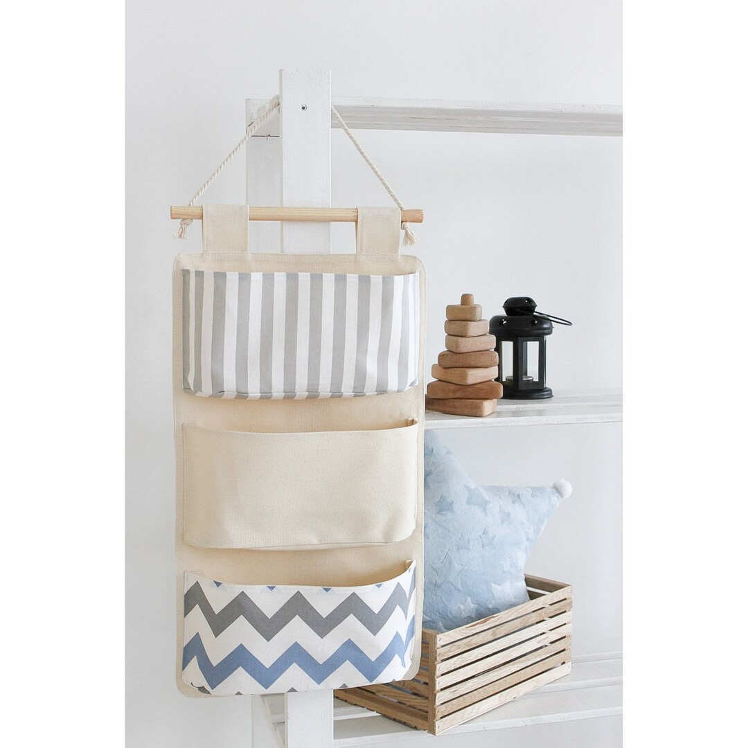 Fabric Wall Organizer Wall Organizer With Pockets Handing Etsy