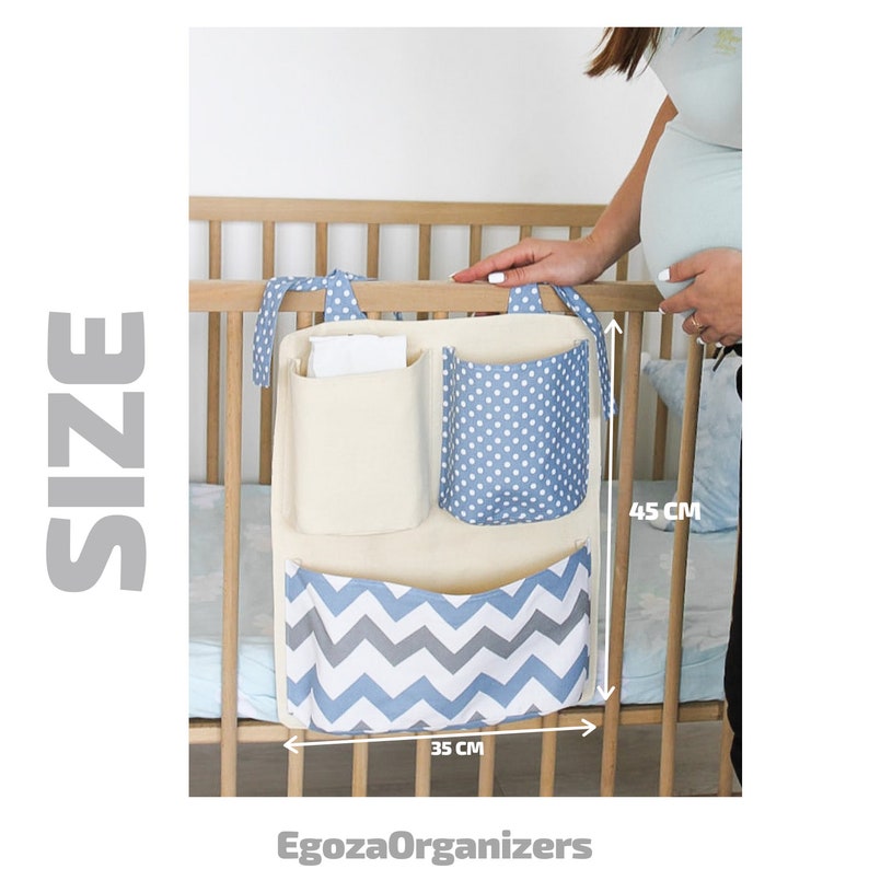 Nursery Crib Organizer Crib Organizer With Pockets Cot Etsy