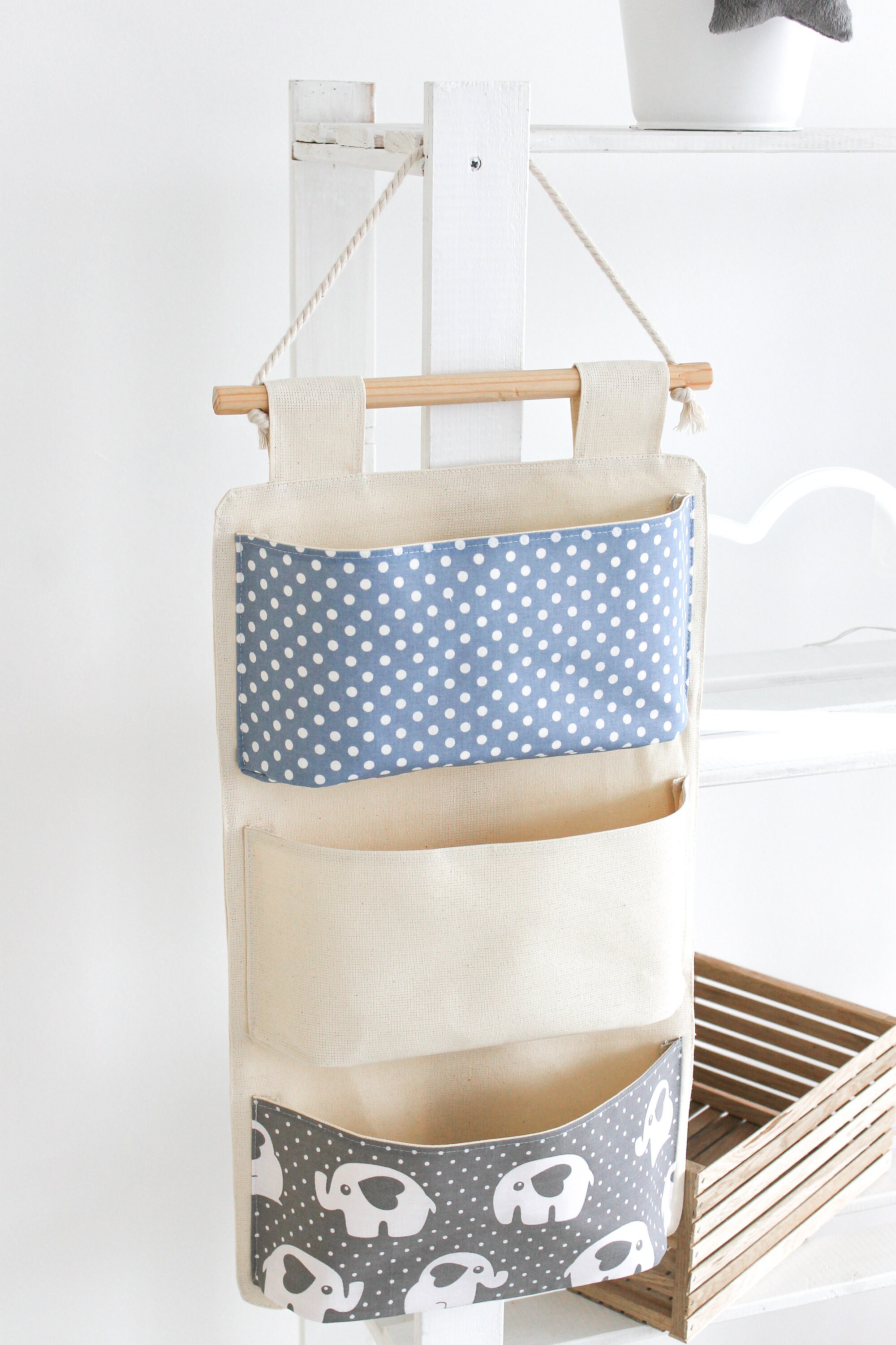 Fabric Wall Organizer Wall Organizer With Pockets Handing Etsy