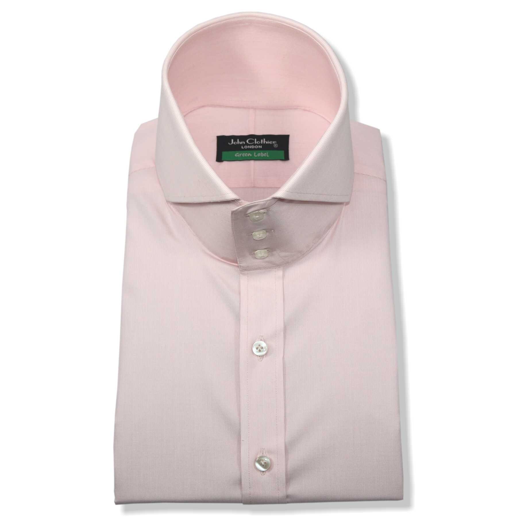 Mens High collar shirt Pink Tall Neck Italian collar Cut away | Etsy