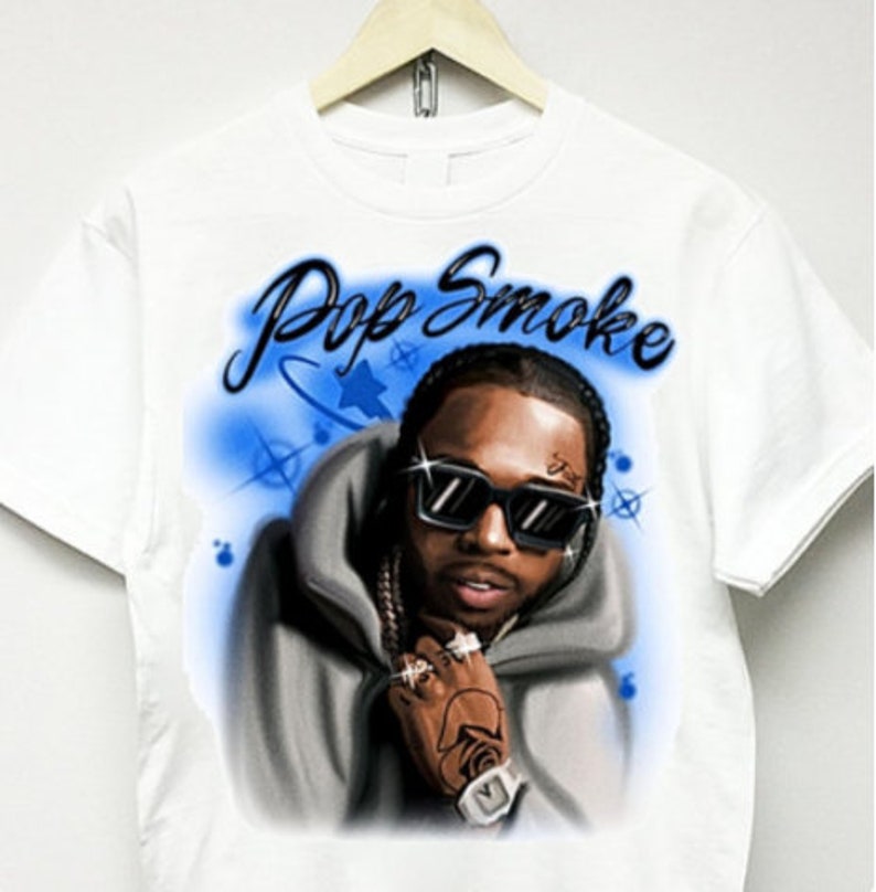 Pop Smoke Shirt White Vtg Rap Shirt | Etsy