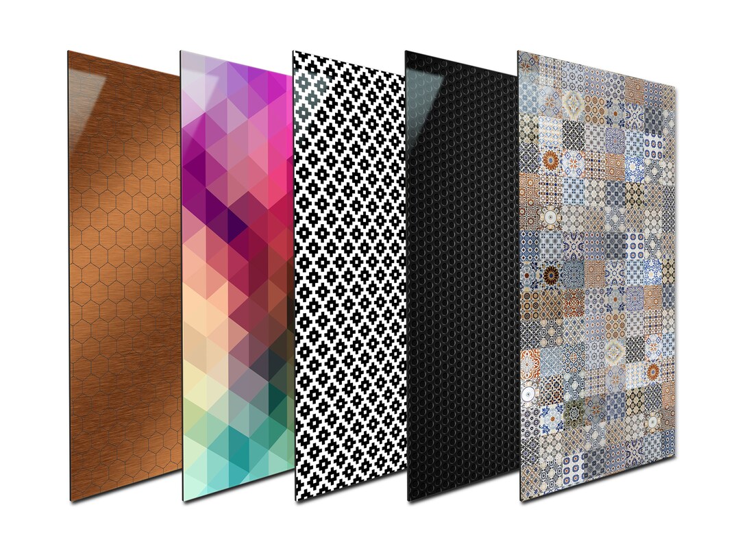 Glass Decorative Geometrics HD Artwork Made in USA Personalized Temper Glass Wall Art, Large