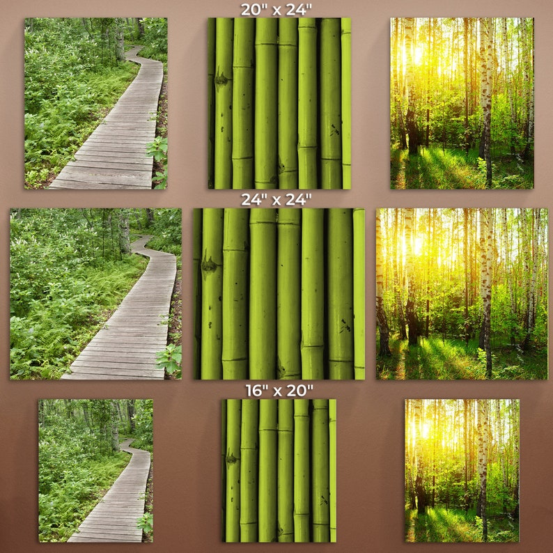 Green Nature Large Tempered Glass Prints Stained Glass Etsy