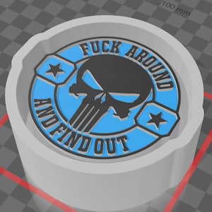 FAFO Punisher Mold STL File: 3D Print Silicone Mold (Digital Download)