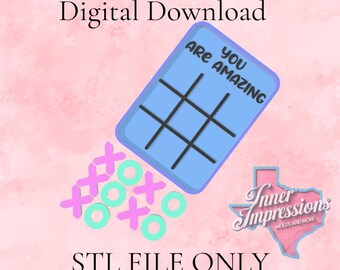 Motivational Tic Tac Toe STL File: 3D Printable Game