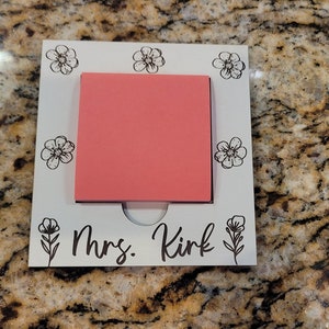 Teacher Appreciation Post-it Note Holder SVG Laser File (Digital Files)