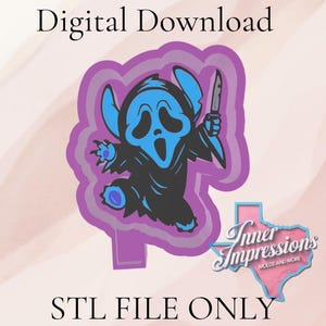 Blue Alien Scream Freshie Mold: 3D Print STL File