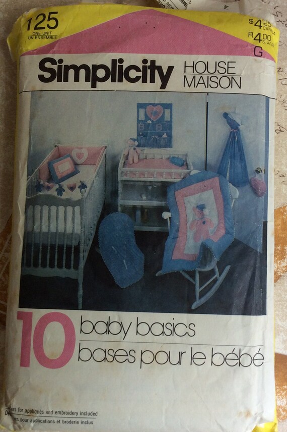 Vintage Sewing Pattern for Nursery Accessories Etsy