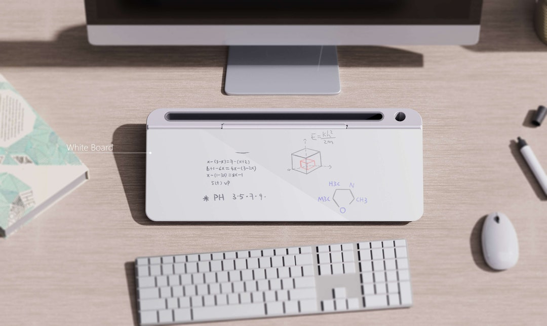 Desktop Dry Erase Office Whiteboard and Keyboard Stand With Etsy
