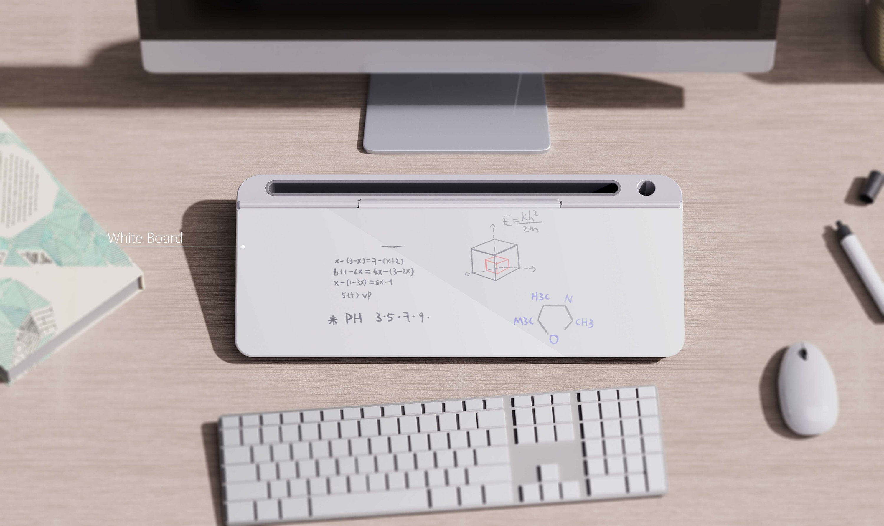 Desktop Dry Erase Office Whiteboard and Keyboard Stand With Etsy