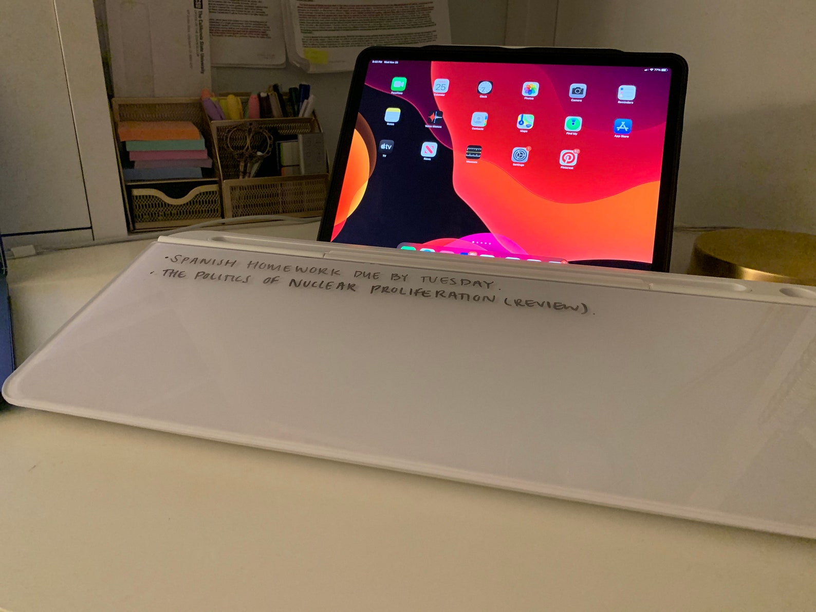 Desktop Dry Erase Student Whiteboard and Keyboard Stand With | Etsy