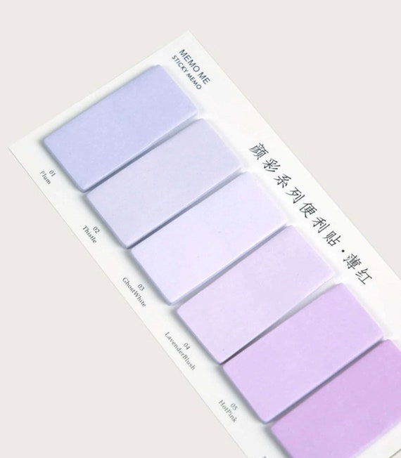 Purple Gradient Memo Notes Set Mini Memo Folder Kawaii Etsy