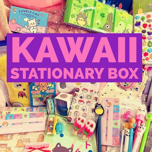 Kawaii Stationary Set Cute Kawaii Set Birthday Gift Etsy
