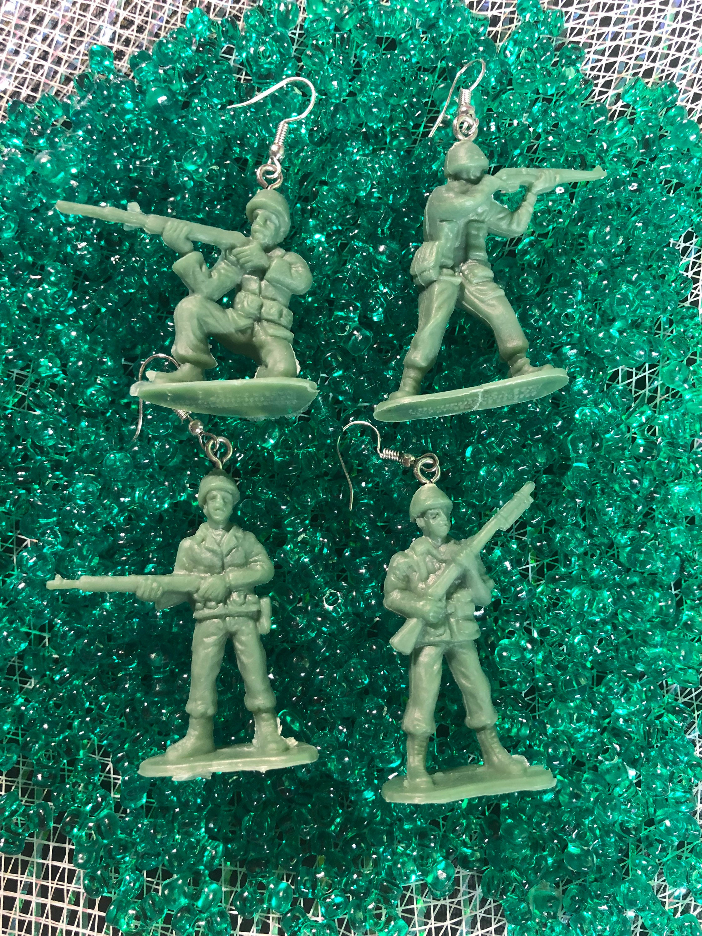 Army man earrings pair Etsy