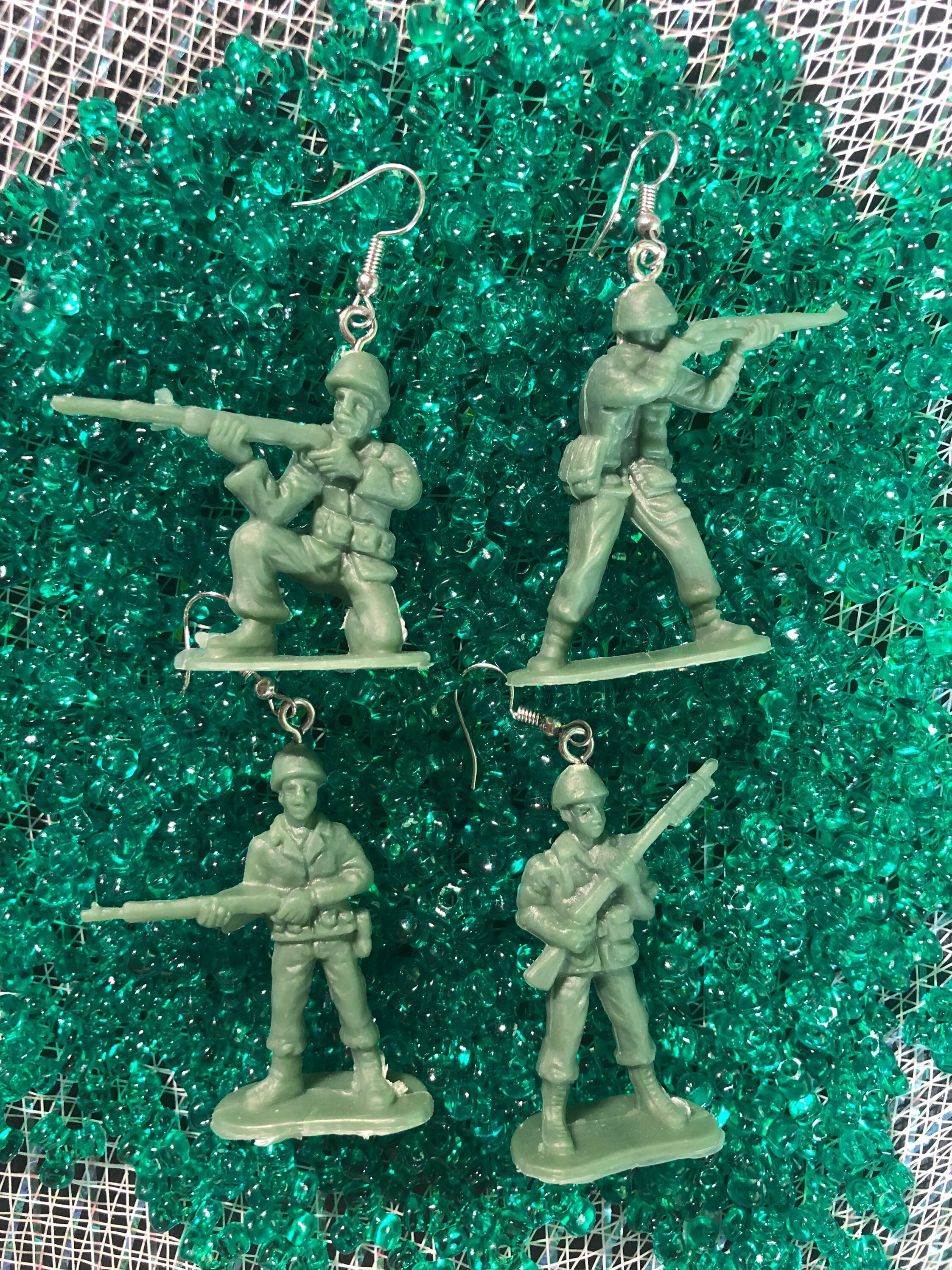 Army man earrings pair Etsy