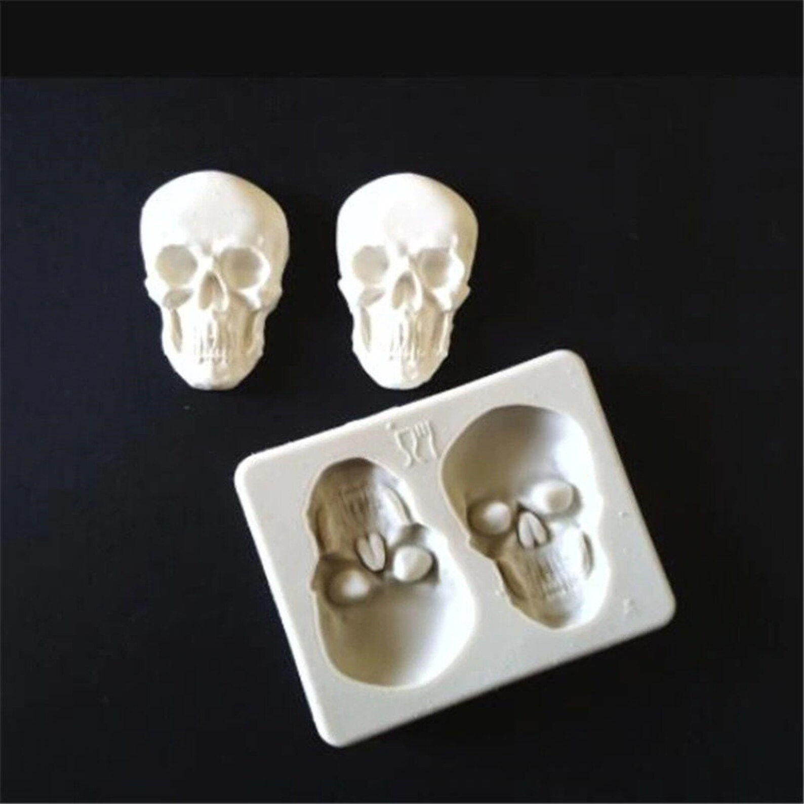 3D Skeleton Head Skull Silicone DIY Chocolate Candy Molds Etsy