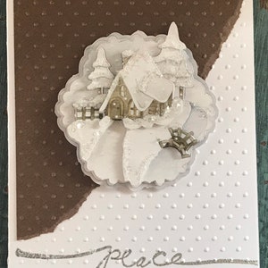 Snowy Peaceful Cabin Greeting Card