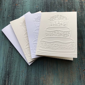 Birthday/Wedding Cake 4 Greeting Cards