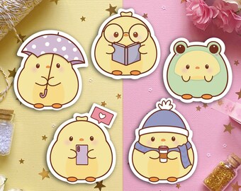 Chichi the Chicken | Cute | Chicken Sticker | Baby Chick | Diecut | Frog Stickers | Journal Stickers | Planner | Matte | Waterproof Vinyl