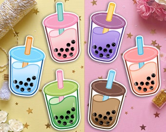 Bubble Tea Stickers | Boba | Cute Stickers | Drink | Cute Waterproof Stickers | Pearl Milk Tea | Planner | Bujo | Aesthetic | Iced Milk Tea