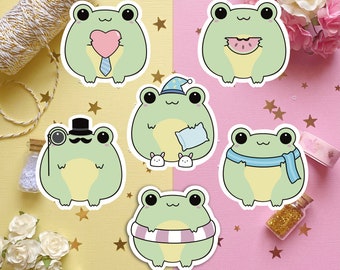 Pog the Frog | Cute Sticker | Frog Sticker | Planner | Journal | Diecut | Stationery | Aesthetic | Matte | Chonky | Vinyl | Waterproof