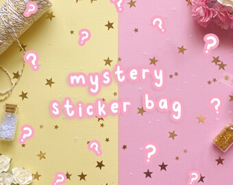 Sticker mystery bag | Surprise | Discount | Matte | Planner | Scrapbook | Bujo | Diecut | Laptop | Gift | Aesthetic | Journal | Stationery