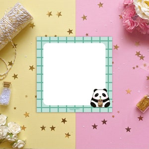 Panpan the Panda Sticky Notes | Cute Sticky Notes | Kawaii Sticky Notes | Scrapbooking Notes Memos | Bujo Journaling | Panda Sticky Notes