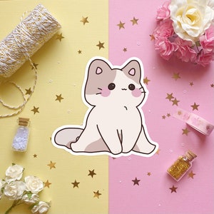 Catto the Cat Sticker | Cute | Planner | Journal | Diecut | Scrapbook | Stationery | Aesthetic | Animal | | Matte | Vinyl | Waterproof