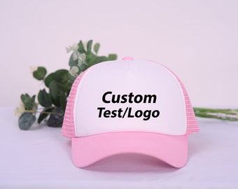 Custom trucker hat, trucker hat, custom logo embroidered , custom text embroidered unisex trucker hat, handmade embroidered hat,cap