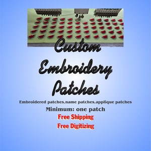Custom Patches, Custom Embroidery Patches, Embroidery Patches, Embroidered Patch, Iron on Patches, Patches