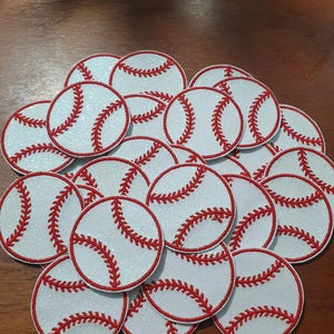 野球刺繍パッチ、野球グリッターパッチ、野球アップリケ、カスタム刺繍パッチ、スポーツ刺繍