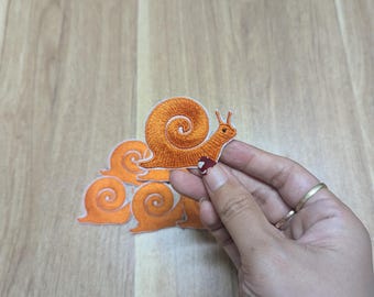Snail embroidery patch, snail patches,snail iron on , patches, iron on patches,animal,snail iron on patch,snail embroidered iron on,sew on