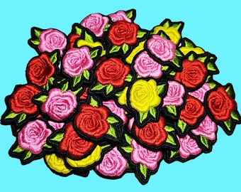 Rose 3D Puff Embroidery Patch, Embroidery Patch,Patches, Embroidery, 3D Puff, Rose Embroidery,iron on patch,sew on patch