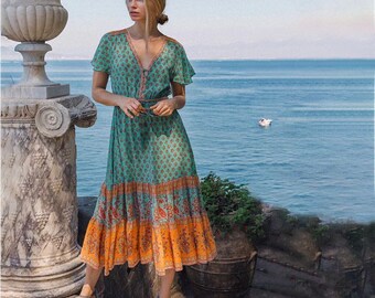 boho midi dress