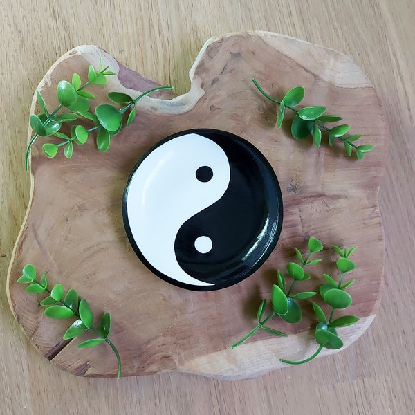 Coupelle en argile Yin et Yang, vide poches, vide bijoux, décoration - Fait main