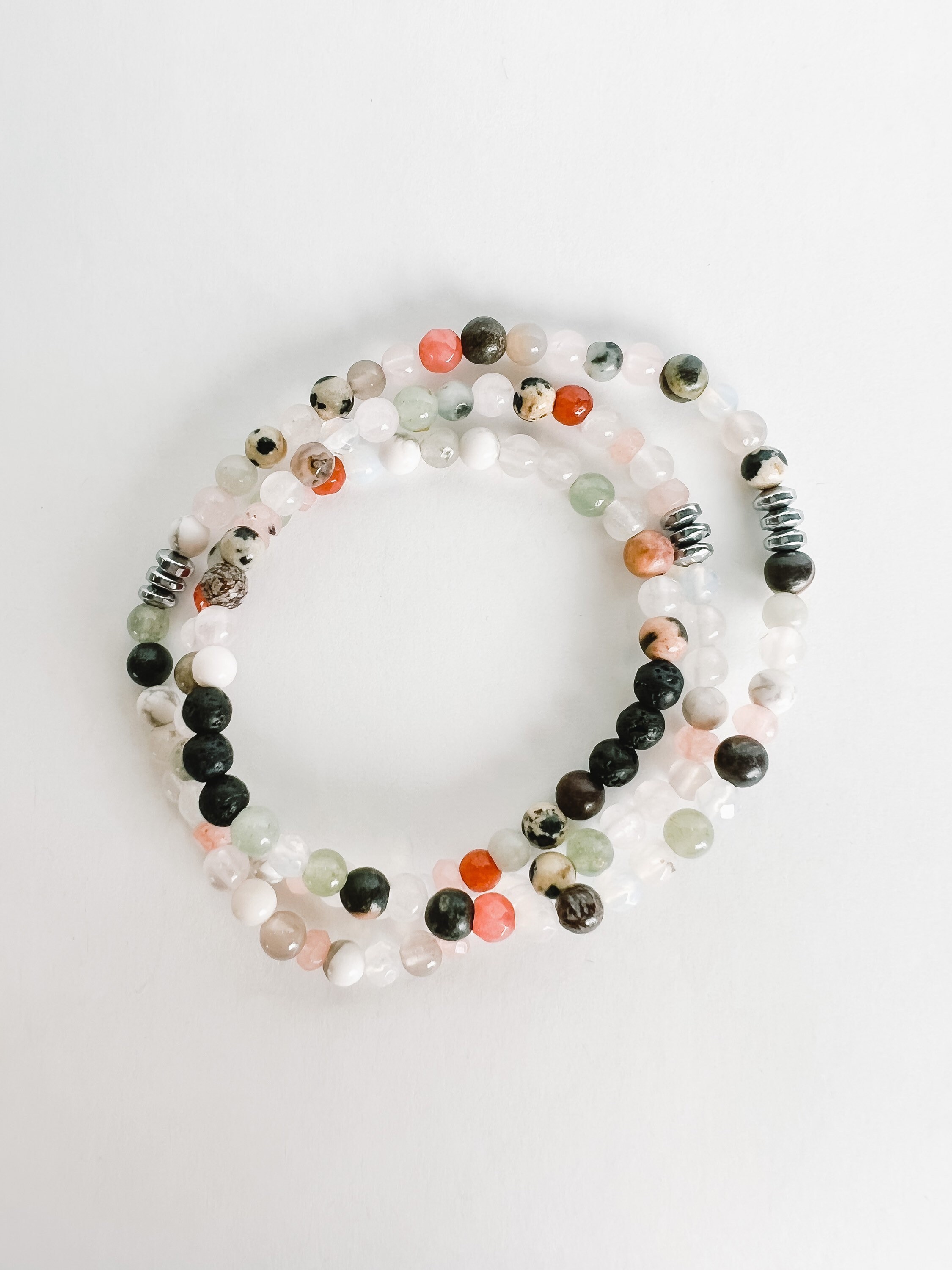 Multi Stone Mermaid Diffuser Wrap Bracelet Aromatherapy Etsy