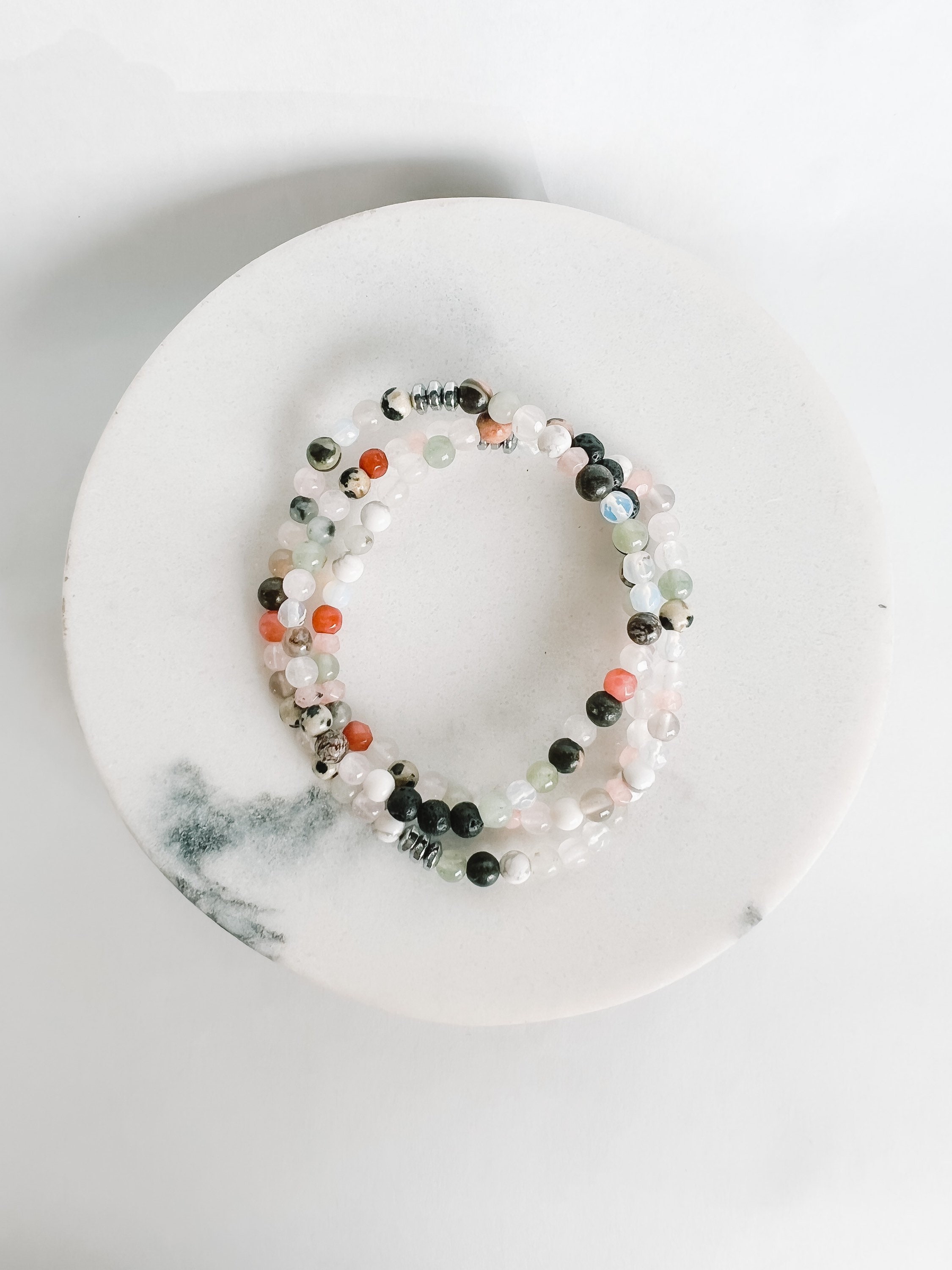 Multi Stone Mermaid Diffuser Wrap Bracelet Aromatherapy Etsy