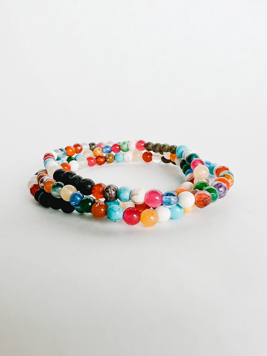 Colorful Multi Stone Mermaid Diffuser Wrap Bracelet for Women Etsy